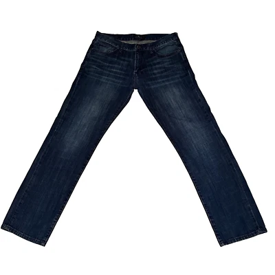 Lucky Brand Jeans Mens 34x32 Blue 221 Original Straight Fit Med/Dark Wash Denim - Image 1 of 4