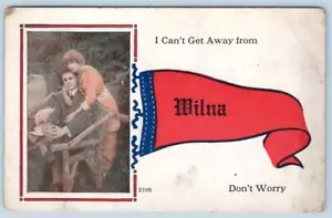 1918 Saludos de Wilna Maryland MD a Marion Va Banderín Postal - Imagen 1 de 2