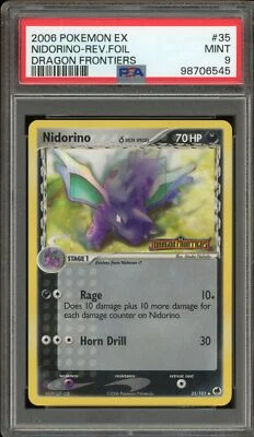 Pokemon Nidorino EX Dragon Frontiers Reverse Holo #35 PSA 9 Mint - Image 1 of 2