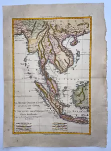 SIAM MALAYSIA SUMATRA JAVA 1780 RIGOBERT BONNE ANTIQUE MAP 18TH CENTURY - Picture 1 of 6