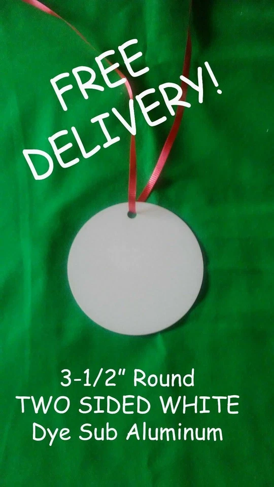 3.5" REDONDO - 2 CARAS ALUMINIO SUBLIMACIÓN ESPACIOS EN BLANCO - 1000 unidades!! ¡Entrega gratuita! Foto 1 de 1
