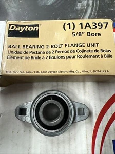 Dayton 1A397 Flange Bearing,2-Bolt,Ball,5/8" Bore NEW!! - Picture 1 of 2