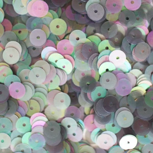 6mm Flat SEQUIN PAILLETTES ~ GRAY SILVER RAINBOW Semi FROST ~ Made in USA - Picture 1 of 2