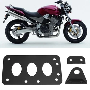 GFL Universal Motorcycle Brake Light Bracket Kit Side Mount Tag License Plate - Picture 1 of 22