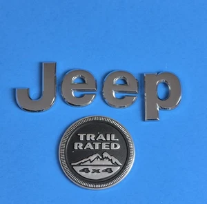 Jeep Emblem Letters Badge Symbol Patriot Wrangler OEM Part 2014 Trail Rated 4x4 - Bild 1 von 3