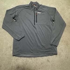 Orvis 1/4 Zip Pullover Mens Medium Gray Fishing * - Picture 1 of 9