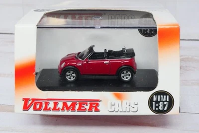 Vollmer, Mini Cooper S Cabrio Convertible, Top Down, Red, 1/87 HO Scale - Image 1 of 3