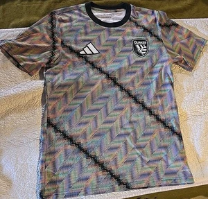 Adidas MLS San Jose Earthquakes Quakes Jersey Soccer Medium M Adiready - Picture 1 of 16