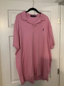 Polo Ralph Lauren Pink Mens Polo Shirt 2XL (XXL) - Picture 1 of 2