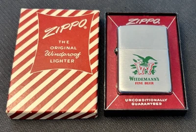 Vintage, ZIPPO LIGHTER / WIEDEMANN'S FINE BEER (Unused, Not Working) - Image 1 of 4