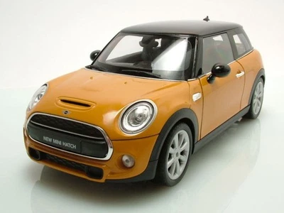 BMW Mini Cooper Hatch 2014 Arancione Nero Modellino 1:18 Welly - Immagine 1 di 4