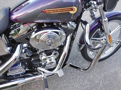 Para Harley Dyna Super Glide Street Bob 1991-2017 Protector de motor Barra de choque Carretera Foto 1 de 4