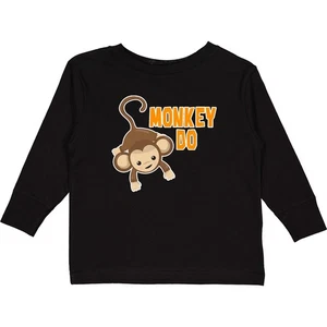 Inktastic Monkey Do With Monkey Toddler Long Sleeve T-Shirt Children Twins Twin - Picture 1 of 6