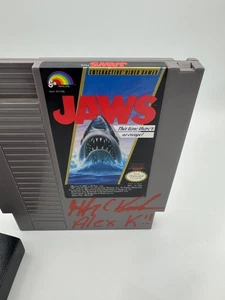 Jeffrey Voorhees Signed JAWS Nintendo Game w/cover Alex Kintner Coa/Hol/Pic - Picture 1 of 4