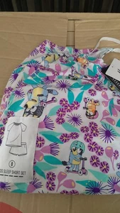 BONDS X BLUEY - Bluey and Bingo Scooter Pyjama Set -Size 8- Brand New - Picture 1 of 14