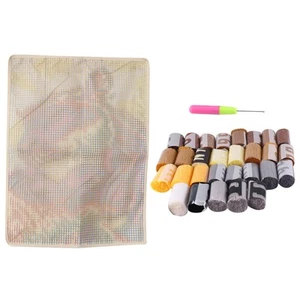 10X( Hook Kits Rug Making Kits DIY for Kids/Adults with Printed Canvas4520 - Picture 1 of 9