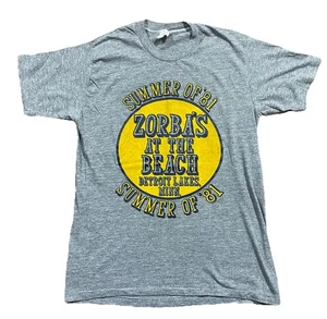 Vintage 1981 Zorba’s At The Beach Detroit Lakes Minn Single Stitch Tee M USA - Bild 1 von 9