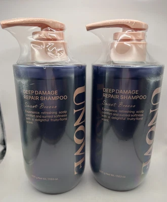 LOT OF 2 Unove Deep Damage Repair Shampoo SWEET BREEZE 17.63oz Hair Care SEALED - Image 1 of 4