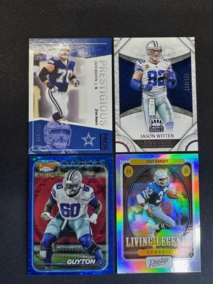 (4) Zach Martin Prestige /299 Jason Witten /199 Tyler Guyton /150 Tony Dorsett - Image 1 of 2