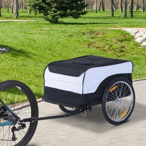 Cargo Trailer Bike Bicycle Carrier Utility Luggage Cart Garden Trolley Wheels - Picture 1 of 15