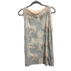 Rose + Olive Dusty Blue Paisley Tanktop XL - Bild 1 von 6