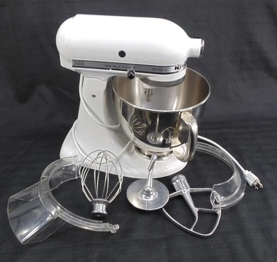 KitchenAid Artisan RRK150 White 5qt Stand Mixer 325 Watt Tilt Head w/Accessories - Image 1 of 4