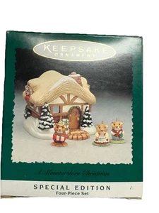 Hallmark Keepsake Ornament Edizione Speciale A Moustershire Natale Set 4 Pezzi - Foto 1 di 10