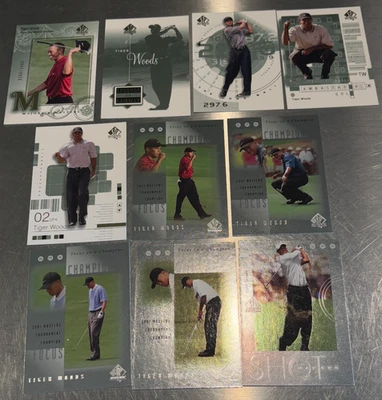 ЛОТ ИЗ 10 ПОДЛИННЫХ КАРТ ДЛЯ ГОЛЬФА TIGER WOODS 2001/2002 ВЕРХНЯЯ КОЛОДА SP AGT555 - Изображение 1 из 2