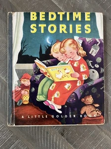 BLUE SPINE Little Golden Book #2 BEDTIME STORIES 42 pgs, No DJ, 8th Print 1945 - Picture 1 of 12