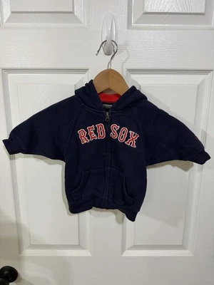 Adidas Boston Red Sox MLB Toddler Blue Hooded Sweatshirt Size 12 Months - Image 1 of 4