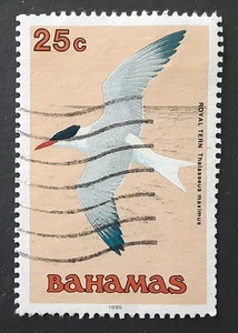 BAHAMAS 1991 25c Used Royal Tern Bird Mi 741I Scott 713 XF 9042 - Picture 1 of 2