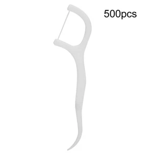 500 Stück Zahnseide Sticks Zahnstocher Zahnreinigung Mundpflegemittel - Photo 1/11