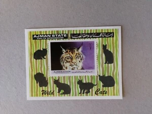 Sellos de Ajmán. Hojita nueva. MNH. Gatos - Imagen 1 de 1