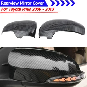 For 2009~2013 Toyota Prius Rearview Side Mirror Cover Wing Cap Trim Carbon Fiber - Bild 1 von 8