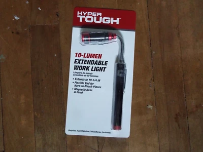 Work Light NEW IN PKG. HYPER TOUGH 10LUMEN WORK EXTENDABLE - Image 1 of 4