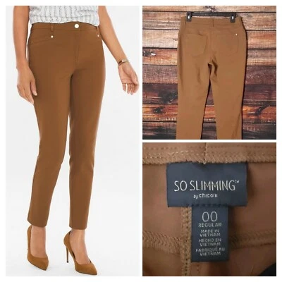 Chicos Pants Size 00 US 2 So Slimming Refined Ponte Stretch Ankle - Image 1 of 4