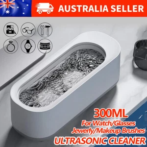 Ultrasonic Cleaner Sonic Wave Tank Glasses Watch Jewelry Cleaning Machine 300ML - Picture 1 of 18