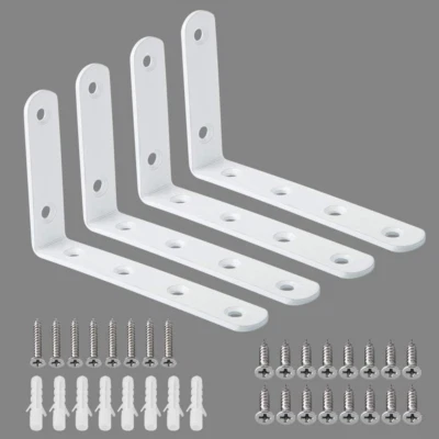 Alise Floating Shelf Brackets,White Bracket for Shelves Heavy Duty L Wall Bracke - Image 1 of 4