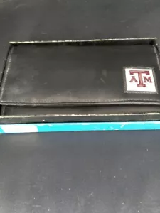 NCAA Texas ATM, Womens Black, Long Wallet With Pewter Logo - Picture 1 of 3
