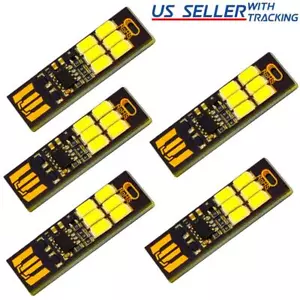 5pcs 6-LED USB Portable Keychain Lamp with Touch Dimming 1W Daylight White 6000K - Picture 1 of 5