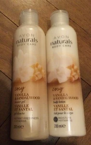 Avon Naturals Vanilla & Sandalwood Shower Gel & Body Lotion. NEW. Ex-Rep. - Picture 1 of 1