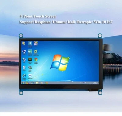 7 Inch LCD HDMI Display Screen 1024x600 Touch Screen Monitor for Raspberry Pi - Image 1 of 4