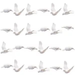 GY26075 24pcs O Gauge 1:43 Plastic Small Toy Pigeon Dove Bird of Peace - Picture 1 of 6