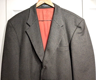 Gianfranco Ruffini Mens 46R Blazer/Jacket Cashmere Blend Houndstooth 3 Button - Image 1 of 4