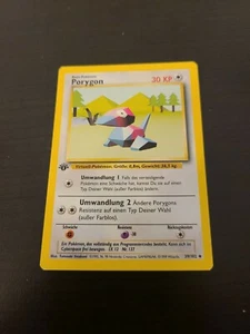 1st Edition German Porygon 39/102 Base Set - Uncommon Pokemon Card - EXCELLENT - Picture 1 of 2