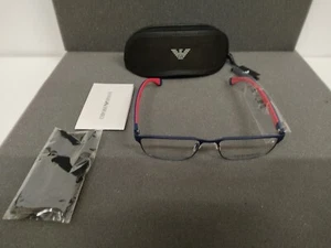 Emporio Armani Brillengestell EA1105 3092 Matte Blue Neu - Bild 1 von 7