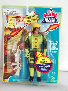 Toy Island 1992 7" Talking Strike Force Crossbones Gun Ship Commander Mute Sin usar, en caja - Imagen 1 de 3