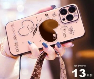 Für iPhone 11 12 13 pro Max Case Hülle Schutzhülle Cover TPU + Strass Handyband - Picture 1 of 17