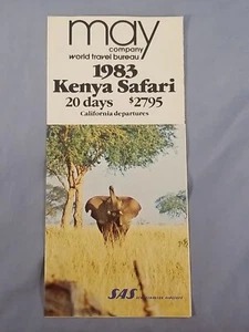 Vintage May Company World Travel Kenya Safari Brochure SAS Scandinavia Airlines - Picture 1 of 3