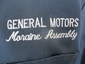 General Motors GM Coveralls Moraine Assembly VTG Red Kap Sz 46-RG Zip-Up w/ Snap - Picture 1 of 15